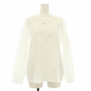 Tシャツ カットソー 長袖 クルーネック ロゴ M 白 ホワイト ZU41JJ101 /KU