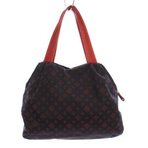 トートバッグ ハンドバッグ 総柄 黒 赤 茶 /YM
