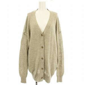 リネン カーディガン CH206125ER 1SS 5G オーブ ニット 長袖 F ベージュ /G