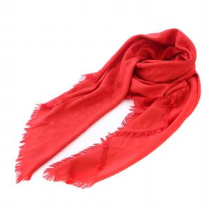 ショールモノグラム ストール シルク レッド