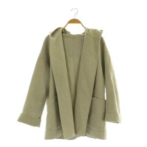 ウールダブルフェイス フーデッドコート 36 ライトグレー /MY OS