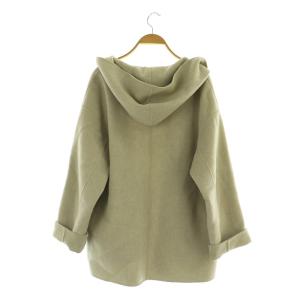 GALERIE VIE ウールダブルフェイス フーデッドコート 36 ライトグレー /MY OS