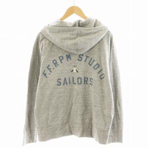 パーカー ジップアップ バックロゴ 刺繍 4 グレー 60570432 /AN13