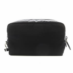 PRADA トライアングルロゴ 三角プレート ポーチ ストラップ ナイロン ブラック 1NE393