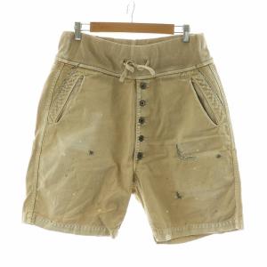 ハーフパンツ ショート イージー ダメージ加工 XL ベージュ /NQ