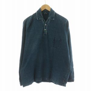 デニムシャツ ハーフボタン 長袖 5 ネイビー /NQ