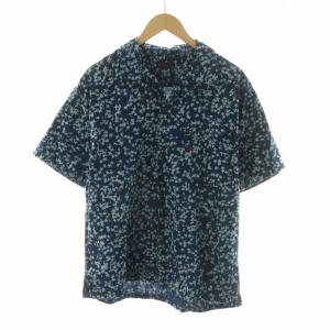 オープンカラーシャツ 半袖 総柄 4 ネイビー /NQ