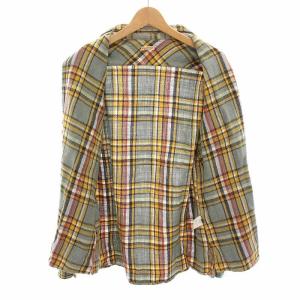 KAPITAL ネルシャツ チェック 長袖 3 黄色 薄緑 K1412LS75 /YM