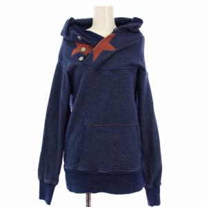 KAPITAL モンキーSURFスウェット プルオーバーパーカー 長袖 スター 1 ネイビー K1603LC065 /TK