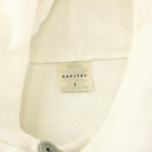 KAPITAL スター パーカー プルオーバー 長袖 星プリント スウェット地 1 白 ホワイト K1603LC009