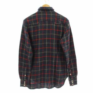 KAPITAL シャツ カジュアルシャツ 長袖 チェック柄 XL 紺 ネイビー 赤 レッド /KU