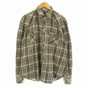 ＆ JOUBU DE NAGAMOCHI カジュアルシャツ 長袖  チェック柄 5 グレー 黄 イエロー