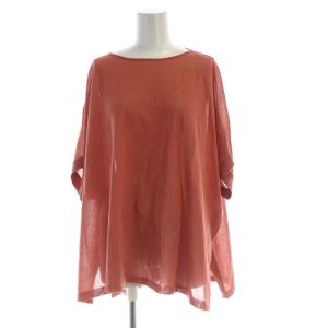 24SS ライトシアーニット プルオーバー カットソー シースルー 半袖 38 赤 レッド KRWOCM0652