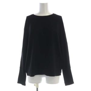 24SS ラスターコットンポリエステル ニット セーター プルオーバー 長袖 38 黒 ブラック KRWOCS0259