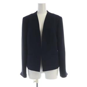 ノーカラージャケット アウター 40 紺 ネイビー JKWOKS1102 /RO
