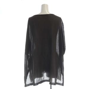 23区 24SS ライトシアーニット プルオーバー セーター シースルー 五分袖 38 ダークブラウン KRWOCM0652