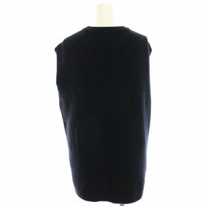 23区 24AW ニットベスト ウール サイドボタン 38 紺 ネイビー KRWOCA6366 /HN