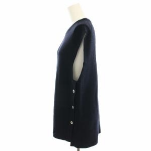 23区 24AW ニットベスト ウール サイドボタン 38 紺 ネイビー KRWOCA6366 /HN