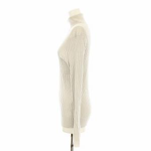 23区 24AW シアーラメタートル ニット 長袖 リブニット セーター ラメ糸 38 シルバーカラー KRWOCA0362