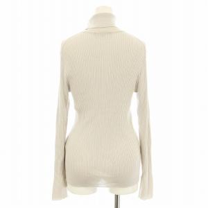 23区 24AW シアーラメタートル ニット 長袖 リブニット セーター ラメ糸 38 シルバーカラー KRWOCA0362
