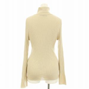 23区 24AW シアーラメタートル ニット 長袖 リブニット セーター ラメ糸 38 ゴールドカラー KRWOCA0362