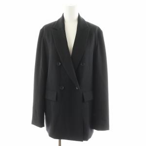 24AW ウールライクストレッチジャケット テーラードジャケット シングル 36 黒 ブラック 24010400908230