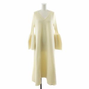 POTTERY REEF LUXE BELL SLEEVE FLARE DR ニットワンピース