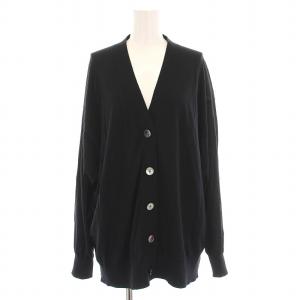 24SS スビンハイツイストコットン カーディガン ニット Vネック 長袖 38 黒 KRWOCM0459