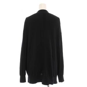 23区 24SS スビンハイツイストコットン カーディガン ニット Vネック 長袖 38 黒 KRWOCM0459