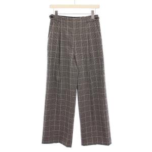 24AW ガンクラブプレイドチェック パンツ ワイド 38 グレー PRWOCA0301 /YM