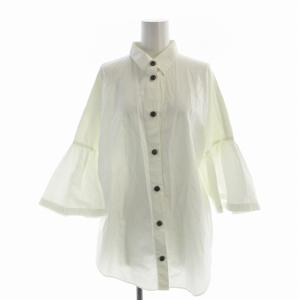 シャツ ブラウス 五分袖 白 ホワイト 22050240603010 /EE