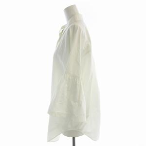 NOBLE シャツ ブラウス 五分袖 白 ホワイト 22050240603010 /EE