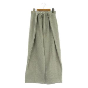 23AW バリエワイドラップパンツ 裏起毛 スウェット 0 グレー /MY OS