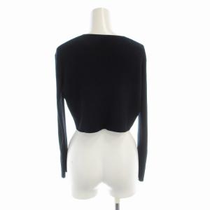 TOCCA カーディガン ボレロ ニット リブ 長袖 絹 シルク XS 紺 ネイビー KRTONZ0420 /EE