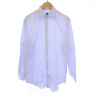 シャツ 長袖 チェック柄 42(16 1/2) 白 青 /BM