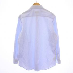 GIORGIO ARMANI シャツ 長袖 チェック柄 42(16 1/2) 白 青 /BM