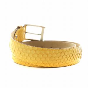 BRIONI ベルト パイソン型押し レザー 115 ベージュ