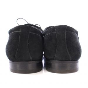 DOLCE&GABBANA ビジネスシューズ レースアップ ポインテッドトゥ ローヒール スエード 7 黒 ブラック /BB