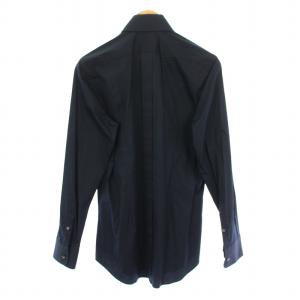 DOLCE&GABBANA Slim Fit カジュアルシャツ 長袖 レギュラーカラー ストレッチ 無地 15.5/39 紺 ネイビー