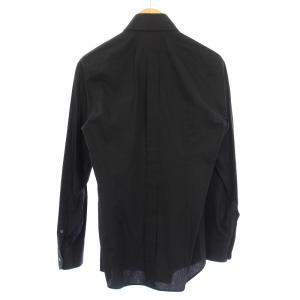 DOLCE&GABBANA カジュアルシャツ 長袖 レギュラーカラー 無地 15/38 黒 ブラック /BB