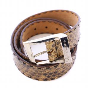 Dolce&Gabbana　レザースタッズパイソン ベルト DOLCE&GABBANA ドルチェ＆ガッバーナ パイソンスタッズレザー