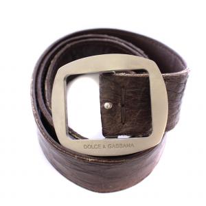 ベルト レザー クロコ型押し 48/95 茶 ブラウン /BB