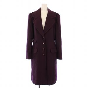 チェスターコート ロング ウール 40 パープル /BM