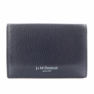 カードケース 名刺入れ スタッズ レザー 紺 ネイビー /AN15