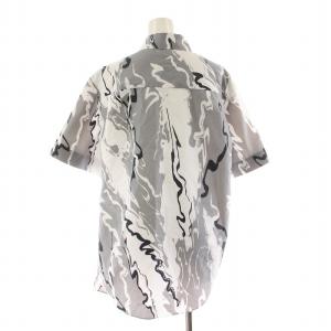 LE CIEL BLEU Abstract Print Skirt Shirt セットアップ スリットスカート シャツ ブラウス