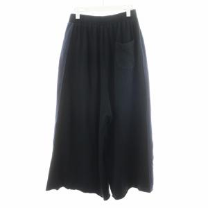 MIHARA YASUHIRO スウェットパンツ ワイドパンツ イージーパンツ コットン 38 紺 ネイビー 黒 ブラック 82522103