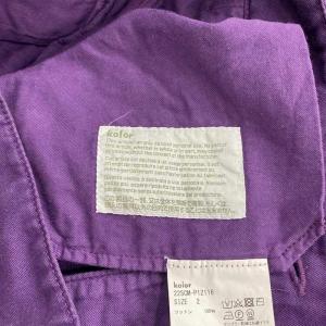 kolor 製品染めチノクロス WIDE PANTS ワイドパンツ 2 紫 22SCM-P12116 /KH