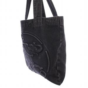 HUNTING WORLD USA製 デニム トートバッグ ハンドバッグ ロゴ 黒 ブラック /BB