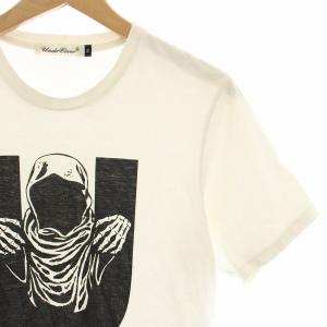 UNDERCOVER Tシャツ カットソー 半袖 プリント 2 白 ホワイト 黒 ブラック /HN