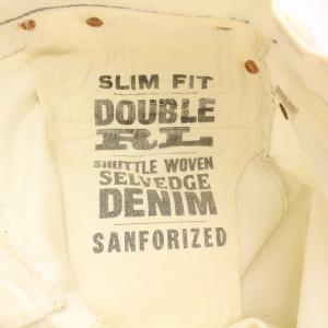RRL デニムパンツ ジーンズ ボタンフライ ロゴパッチ W30 L30 白 ホワイト /BB